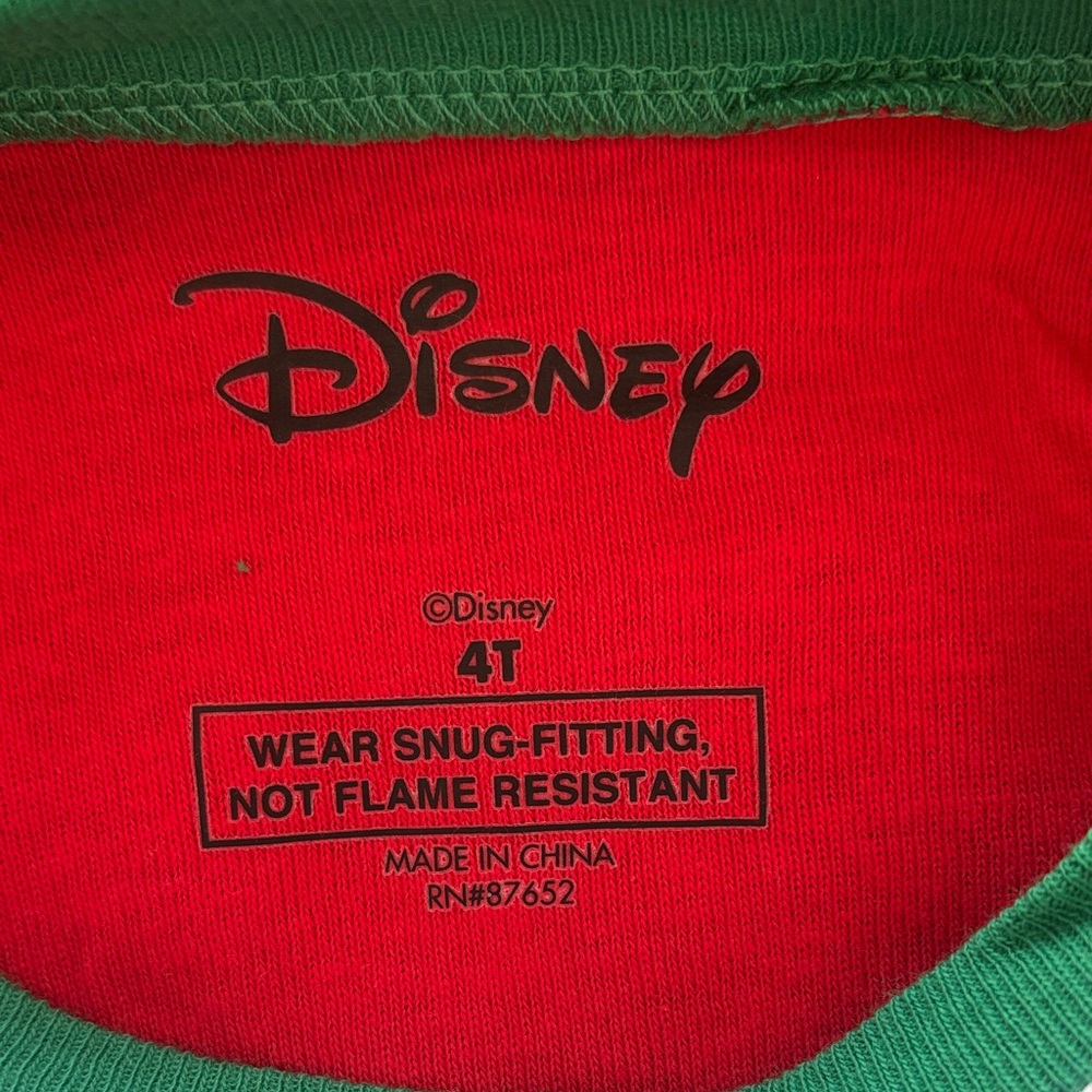 Disney Mickey Mouse Kids Holiday Snug Fitting Pajamas Set Size 4T - Picture 4 of 4
